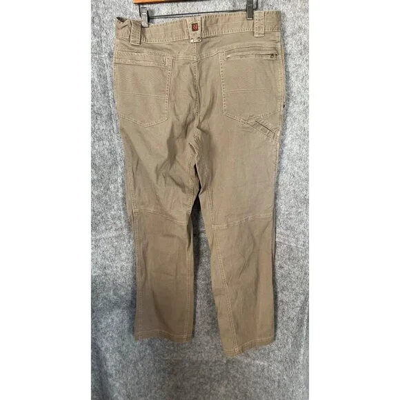 Royal Robbins Mens Utility Pants Size 38 Khaki Cotton Blend Outdoor Wear Read - Picture 2 of 10